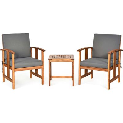 NORTHIX Conjunto De Sofa De 3 Piezas De Madera De Acacia Con Cojines 211170173 211170173 211170173 211170173 NORTHIX Conjunto De Sofa De 3 Piezas De Madera De Acacia Con Cojines 211170173 211170173 211170173 211170173