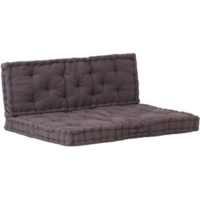DÉCOSHOP26 Cojines De Palets De Algodón Antracita Para Respaldo Y Asiento De Sofá De Suelo Dec021324 DÉCOSHOP26 Cojines De Palets De Algodón Antracita Para Respaldo Y Asiento De Sofá De Suelo Dec021324
