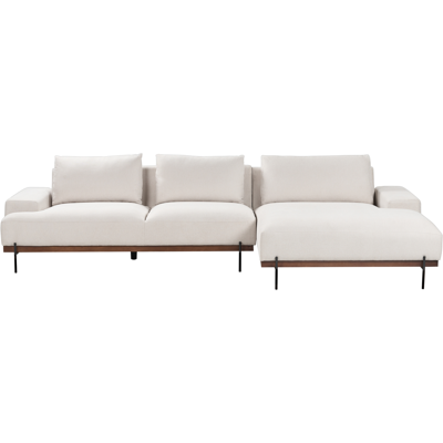 Sofá de esquina de tela beige Beliani - Sofá Sofá de esquina de tela beige Beliani - Sofá