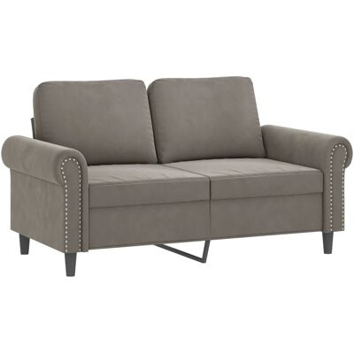 HELLOSHOP26 Sofá De 2 Plazas De Salón Sala De Estar Casa Interior Gris Claro 120 Cm Terciopelo 020020307 HELLOSHOP26 Sofá De 2 Plazas De Salón Sala De Estar Casa Interior Gris Claro 120 Cm Terciopelo 020020307