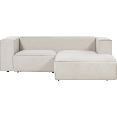 Beliani - Sofá Esquinero Tapizado Minimalista 2 Plazas Beige Izquierdo Vernon Beliani - Sofá Esquinero Tapizado Minimalista 2 Plazas Beige Izquierdo Vernon