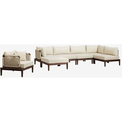 Conjunto De Salón Con Sofá Modular Rinconera De 5 Piezas Con Puff Y Sillón En Acacia Giulia Sklum Conjunto De Salón Con Sofá Modular Rinconera De 5 Piezas Con Puff Y Sillón En Acacia Giulia Sklum