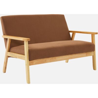 SWEEEK Sofá-banco De Pana Con Patas De Madera, 2 Plazas SWEEEK Sofá-banco De Pana Con Patas De Madera, 2 Plazas