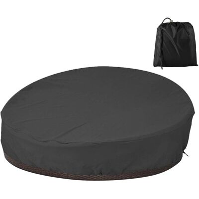 OEM Funda Impermeable Redonda Para Sofá Cama, Resistente Y Duradera, De Tejido Oxford 210d, Resistente A Los Rayos Uv Y Al Viento, Para Muebles De Jardín (negra). OEM Funda Impermeable Redonda Para Sofá Cama, Resistente Y Duradera, De Tejido Oxford 210d, Resistente A Los Rayos Uv Y Al Viento, Para Muebles De Jardín (negra).