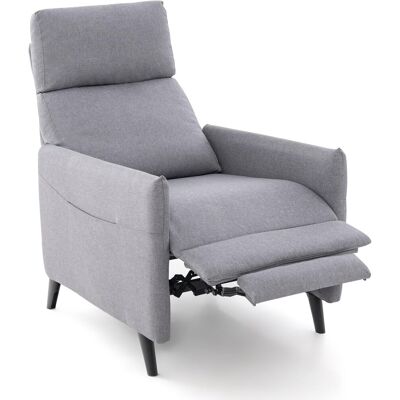 Costway - Sillon Relax Reclinable 102°/112°/140°, Respaldo Y Reposapiés Ajustables, Tela De Lino, Sillones Para El Salón Con Asiento Acolchado Suave, Sillon Orejero Gris Costway - Sillon Relax Reclinable 102°/112°/140°, Respaldo Y Reposapiés Ajustables, Tela De Lino, Sillones Para El Salón Con Asiento Acolchado Suave, Sillon Orejero Gris