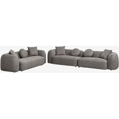 Sklum - Conjunto De Salón Con Sofá Modular De 2 Piezas Y Sofá De 3 Plazas En Chenilla Coco Sklum - Conjunto De Salón Con Sofá Modular De 2 Piezas Y Sofá De 3 Plazas En Chenilla Coco