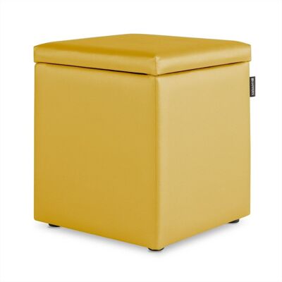 Happers - Puff Cubo Arcón Polipiel Mostaza 1 Unidad Mostaza Happers - Puff Cubo Arcón Polipiel Mostaza 1 Unidad Mostaza