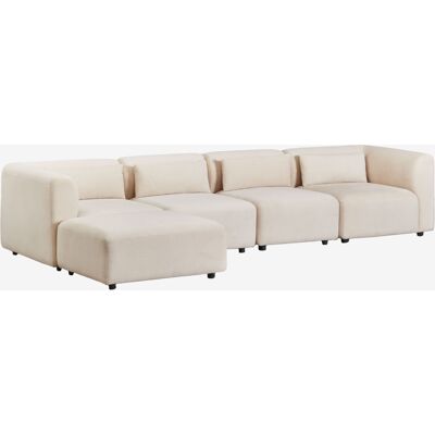 Sklum - Sofá Modular De 4 Piezas Con Puff Fogler Sklum - Sofá Modular De 4 Piezas Con Puff Fogler