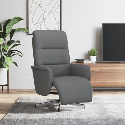 Sillón reclinable gris oscuro vidaXL - Función manual, giro 360°, tela duradera Sillón reclinable gris oscuro vidaXL - Función manual, giro 360°, tela duradera