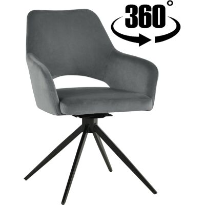 OEM Sill贸n Giratorio Erim Tapizado En Terciopelo, Gris Oscuro. OEM Sill贸n Giratorio Erim Tapizado En Terciopelo, Gris Oscuro.