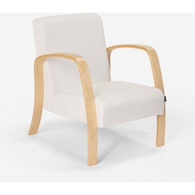AHD AMAZING HOME DESIGN Diseño Ergonómico Escandinavo Sillón De Madera Salón De Estudio Frederiksberg - Blanco AHD AMAZING HOME DESIGN Diseño Ergonómico Escandinavo Sillón De Madera Salón De Estudio Frederiksberg - Blanco