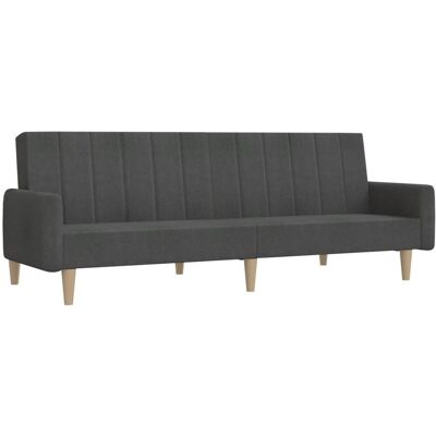 vidaXL Sofá Cama - Gris Oscuro - 2 en 1 con respaldo desmontable vidaXL Sofá Cama - Gris Oscuro - 2 en 1 con respaldo desmontable