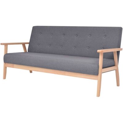 HELLOSHOP26 Conjunto De Sofá De 3 Piezas En Tela Gris Oscuro 020020859 HELLOSHOP26 Conjunto De Sofá De 3 Piezas En Tela Gris Oscuro 020020859
