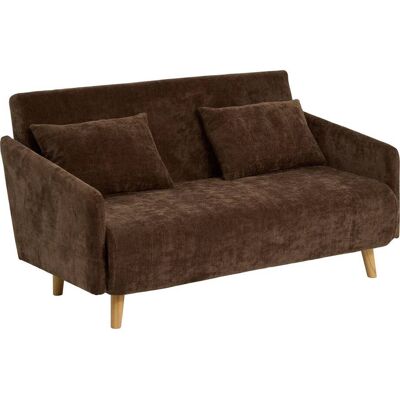 Sofá Cama Milo De 2 Plazas, Color Marrón - Atmosphera Créateur D'Intérieur Sofá Cama Milo De 2 Plazas, Color Marrón - Atmosphera Créateur D'Intérieur