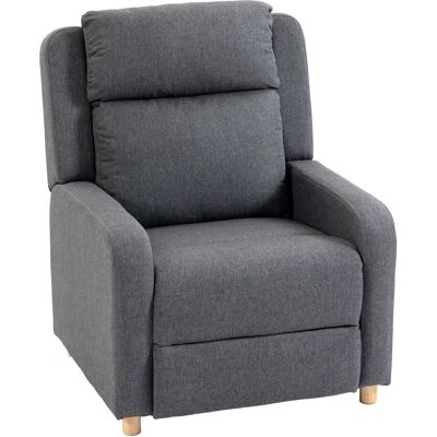 Homcom Sillón Relax Reclinable, Sillón Reclinable Manual, Tapizado En Lino, Instalación Rápida, Reposapiés, Acolchado Grueso, Patas De Madera, Gris Homcom Sillón Relax Reclinable, Sillón Reclinable Manual, Tapizado En Lino, Instalación Rápida, Reposapiés, Acolchado Grueso, Patas De Madera, Gris
