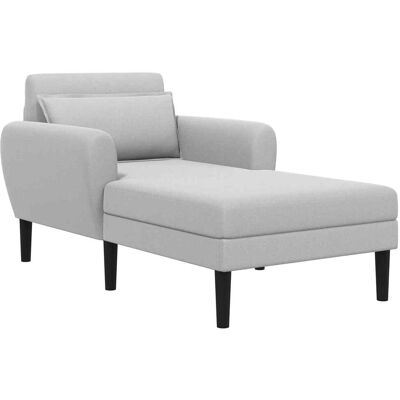 Chaise Longue Gris Claro Terciopelo Granulado Vidaxl Chaise Longue Gris Claro Terciopelo Granulado Vidaxl