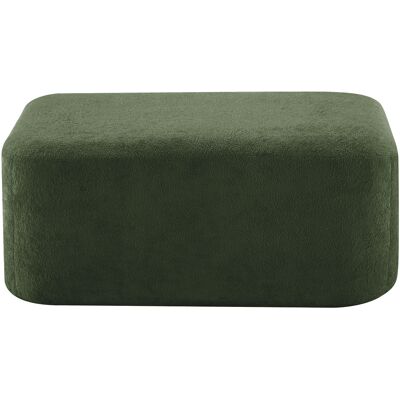 Chicfurn Ottomana De Terciopelo Verde 96x69x45 Cm, Reposapiés Para Salón, Sin Montaje Chicfurn Ottomana De Terciopelo Verde 96x69x45 Cm, Reposapiés Para Salón, Sin Montaje