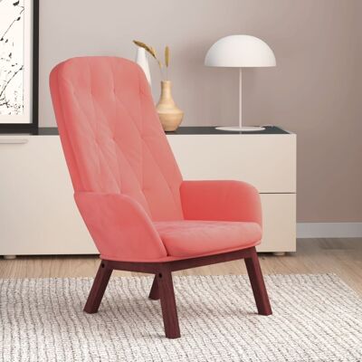 Sillón de terciopelo rosa Vidaxl - Silla relax Sillón de terciopelo rosa Vidaxl - Silla relax