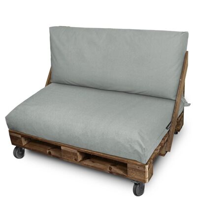 Happers - Cojín Para Palets Toldotex Gris Set: Asiento 120x80x20 (liso) + Respaldo 120x45x25 (liso) Gris Happers - Cojín Para Palets Toldotex Gris Set: Asiento 120x80x20 (liso) + Respaldo 120x45x25 (liso) Gris