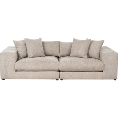 Beliani Sofá Modern Beige de 3 Plazas - Sofá Beliani Sofá Modern Beige de 3 Plazas - Sofá