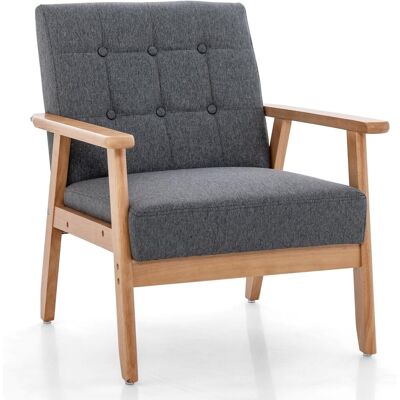 Costway Butacas De Salón Moderna, Sillón Tapizado Con Botones, Tela De Lino Transpirable Y Marco De Madera De Caucho Macizo, Sofá Acolchado Para Sala De Estar, Dormitorio (72 X 65 X 76 Cm) Costway Butacas De Salón Moderna, Sillón Tapizado Con Botones, Tela De Lino Transpirable Y Marco De Madera De Caucho Macizo, Sofá Acolchado Para Sala De Estar, Dormitorio (72 X 65 X 76 Cm)