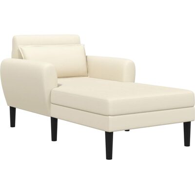 Chaise Longue Crema Terciopelo Granulado Vidaxl Chaise Longue Crema Terciopelo Granulado Vidaxl