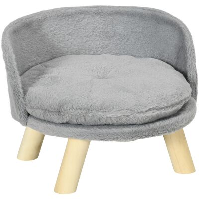 IROVAMI Sofá Cama Tipo Cesta Para Perros, Diseño Escandinavo, Cojín Suave Extraíble, Patas De Madera, 40,5 Cm De Diámetro X 33 Cm De Altura, Gris IROVAMI Sofá Cama Tipo Cesta Para Perros, Diseño Escandinavo, Cojín Suave Extraíble, Patas De Madera, 40,5 Cm De Diámetro X 33 Cm De Altura, Gris