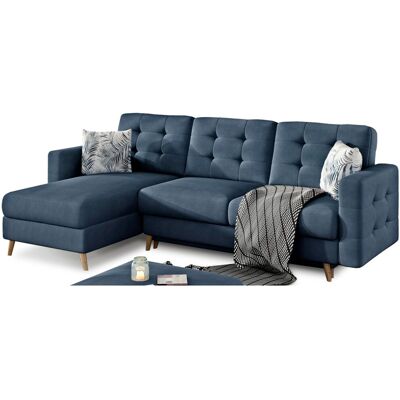 MEUBLORAMA Sofá De Esquina Convertible Hasgard 3 Plazas Azul Oscuro 248x162 Cm – Con Almacenamiento Y Patas De Madera MEUBLORAMA Sofá De Esquina Convertible Hasgard 3 Plazas Azul Oscuro 248x162 Cm – Con Almacenamiento Y Patas De Madera