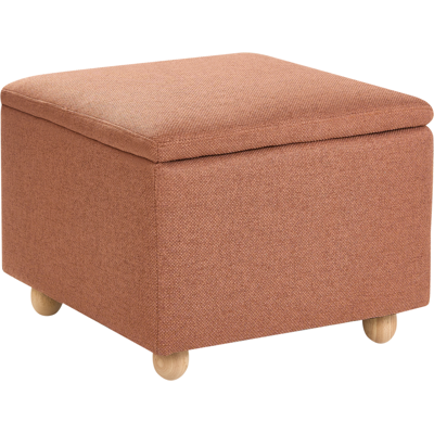 BELIANI Puf Con Almacenaje Taburete Tapizado Asiento Para Pasillo Marrón Dorado Ferndale BELIANI Puf Con Almacenaje Taburete Tapizado Asiento Para Pasillo Marrón Dorado Ferndale