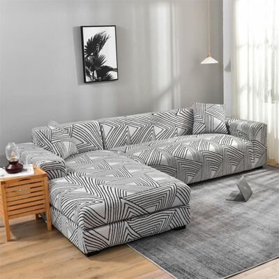 OEM Funda Para Sofá Esquinero De 3 Plazas + 2 Plazas, Funda Protectora Elástica En Forma De L, Color Gris. OEM Funda Para Sofá Esquinero De 3 Plazas + 2 Plazas, Funda Protectora Elástica En Forma De L, Color Gris.