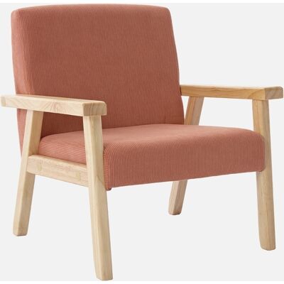 SWEEEK Sillón Infantil Escandinavo De Pana Y Madera De Caucho SWEEEK Sillón Infantil Escandinavo De Pana Y Madera De Caucho