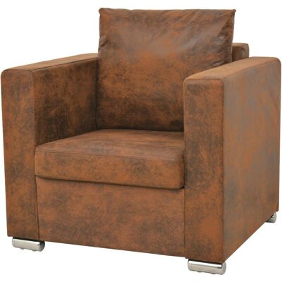 HELLOSHOP26 Sillón de cuero - Mueble de salón lounge HELLOSHOP26 Sillón de cuero - Mueble de salón lounge