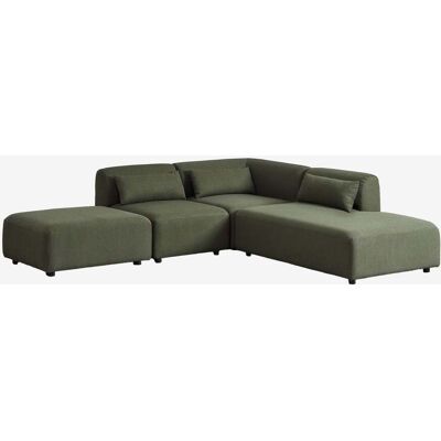 Sklum - Sofá Modular Esquinero De 3 Piezas Con Diván Derecho Y Puff Fogler Sklum - Sofá Modular Esquinero De 3 Piezas Con Diván Derecho Y Puff Fogler