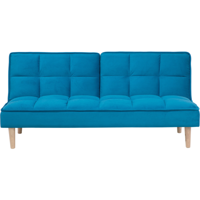 Sofá cama Beliani SILJAN - Azul - 3 plazas, Reclinable, Acolchado - Sofá cama Sofá cama Beliani SILJAN - Azul - 3 plazas, Reclinable, Acolchado - Sofá cama