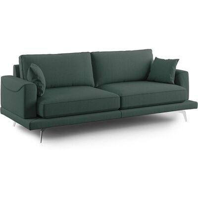 DIVANI.STORE Dorian Verde - Sofá moderno con reposabrazos en ola DIVANI.STORE Dorian Verde - Sofá moderno con reposabrazos en ola