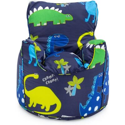 Ready Steady Bed - Sillón Infantil Para Sala De Estar, Cómodo Puf Para Niños En La Sala De Juegos, Puf Para Juegos De Interior Para Niños, Puf Ligero Con Relleno Suave - Dino Oscuro Ready Steady Bed - Sillón Infantil Para Sala De Estar, Cómodo Puf Para Niños En La Sala De Juegos, Puf Para Juegos De Interior Para Niños, Puf Ligero Con Relleno Suave - Dino Oscuro