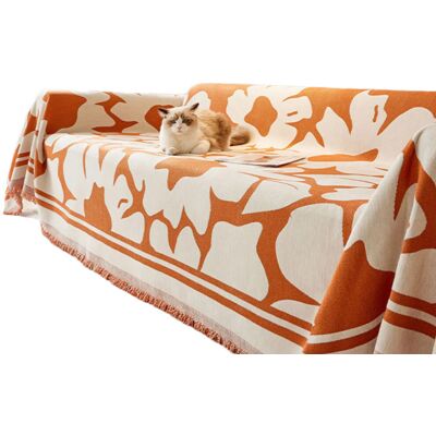 OEM Funda De Sofá Con Borlas, Estampado Y Color Naranja, 180 X 180 Cm OEM Funda De Sofá Con Borlas, Estampado Y Color Naranja, 180 X 180 Cm