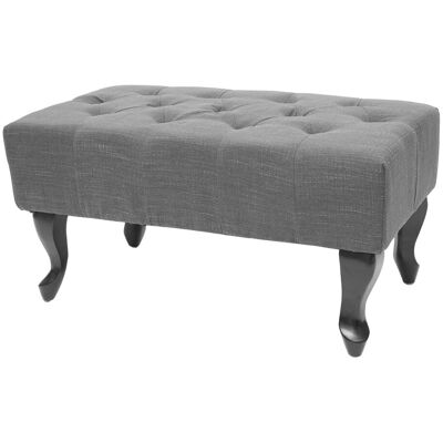Décoshop26 Taburete Chesterfield de Tela Hidrófuga - Banco Décoshop26 Taburete Chesterfield de Tela Hidrófuga - Banco
