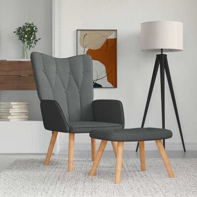 vidaXL Sillón de relax con taburete - Moderno, Suave, Estable - Sillón con taburete vidaXL Sillón de relax con taburete - Moderno, Suave, Estable - Sillón con taburete