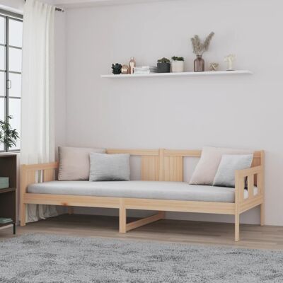 vidaXL Sofá cama de madera de pino - Multifuncional y compacto vidaXL Sofá cama de madera de pino - Multifuncional y compacto