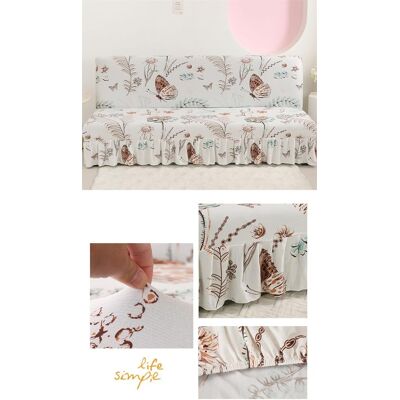 OEM Funda De Futón A Cuadros Estilo Retro Con Falda De Volantes, Para 2-3 Plazas, 190-225 Cm OEM Funda De Futón A Cuadros Estilo Retro Con Falda De Volantes, Para 2-3 Plazas, 190-225 Cm