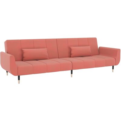 HELLOSHOP26 Sofá Cama De 2 Plazas, Sala De Estar, Cama Convertible Para Invitados, Sofá Cama Plegable Para Sala De Estar, Asiento Interior Para El Hogar Con Dos Almohadas, Terciopelo Rosa 020020657 HELLOSHOP26 Sofá Cama De 2 Plazas, Sala De Estar, Cama Convertible Para Invitados, Sofá Cama Plegable Para Sala De Estar, Asiento Interior Para El Hogar Con Dos Almohadas, Terciopelo Rosa 020020657