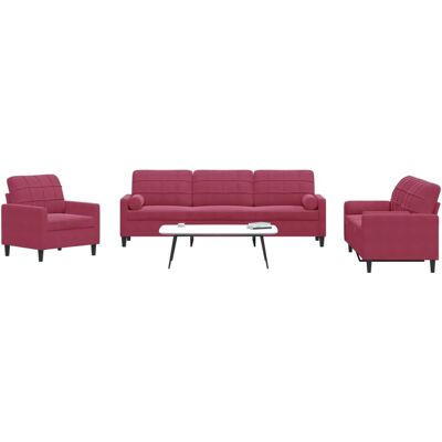 vidaXL Conjunto de Sofás de Terciopelo 3 piezas - Muebles modernos para sala vidaXL Conjunto de Sofás de Terciopelo 3 piezas - Muebles modernos para sala