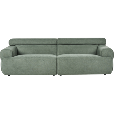 BELIANI Sofá De 3 Plazas Tapizado De Tela Reposabrazos Reposacabezas Estilo Moderno Verde Hovden BELIANI Sofá De 3 Plazas Tapizado De Tela Reposabrazos Reposacabezas Estilo Moderno Verde Hovden