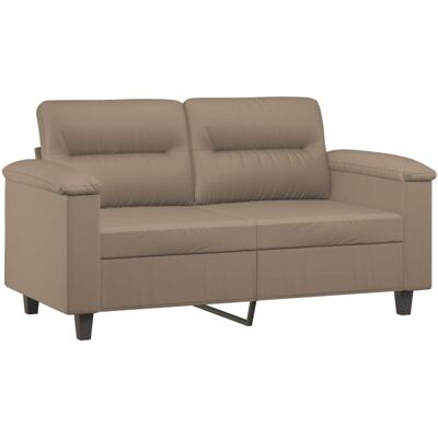 vidaXL - Sofá de 2 plazas de cuero sintético cappuccino - Sofá vidaXL - Sofá de 2 plazas de cuero sintético cappuccino - Sofá