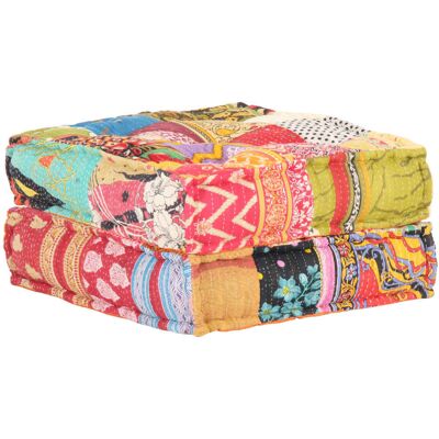 DÉCOSHOP26 Cojín de suelo otomano 60x70x36 cm en tela patchwork - Floor cushion DÉCOSHOP26 Cojín de suelo otomano 60x70x36 cm en tela patchwork - Floor cushion
