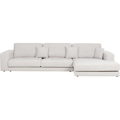 Beliani Sofá Esquinero Blanco Izquierdo - Diseño Minimalista para 4 Beliani Sofá Esquinero Blanco Izquierdo - Diseño Minimalista para 4