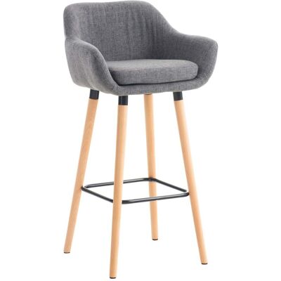 Décoshop26 - Taburete bar lounge - Gris claro - Madera - Taburete de bar Décoshop26 - Taburete bar lounge - Gris claro - Madera - Taburete de bar