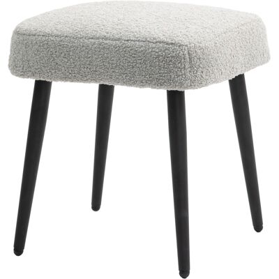 KELLANY Otoman Cuadrado Con Aspecto De Cachemira, Reposapiés Con Patas De Acero, Ideal Para Sala De Estar Y Dormitorio, Gris Claro KELLANY Otoman Cuadrado Con Aspecto De Cachemira, Reposapiés Con Patas De Acero, Ideal Para Sala De Estar Y Dormitorio, Gris Claro