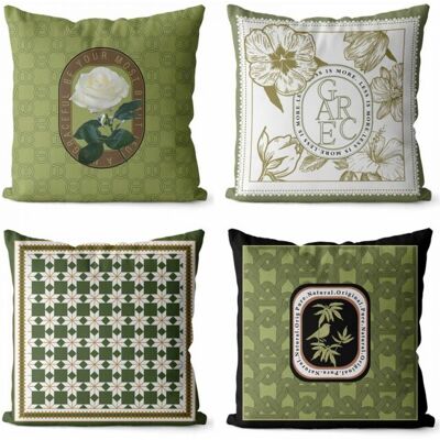 OEM Juego De 4 Fundas De Cojín/almohada Decorativas De 45x45 Cm Para Sofá, Dormitorio, Sillón, Cama, Jardín (verde Vintage) OEM Juego De 4 Fundas De Cojín/almohada Decorativas De 45x45 Cm Para Sofá, Dormitorio, Sillón, Cama, Jardín (verde Vintage)
